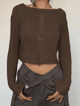 Vintage Distressed Strick Crop Top